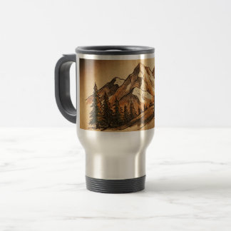 Aanpasbare Vintage Berg Reis Tumbler Reisbeker