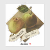 Aanpasbare vintage fruit kruidenierswinkel appel sticker (Vel)