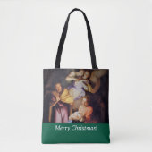 Aanpasbare Vintage Geboorte Kerst Tote Bag (Voorkant)