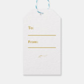 Aanpasbare Vintage Kerststal Kerstmis Cadeaulabel (Achterkant)