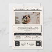 Aanpasbare Vintage Krant Save the Date Kaart (Voorkant)
