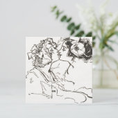 Aanpasbare Vintage Kussende Lesbische Huwelijk (Staand voorkant)