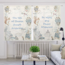 Aanpasbare Vintage Peter Rabbit Slaapkamer Gordijn