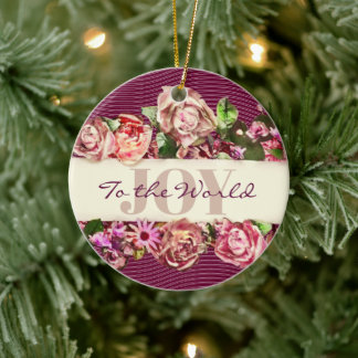 Aanpasbare Vintage Rozen Mooie vreugde voor de wer Keramisch Ornament