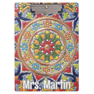 Aanpasbare Vintage Spaanse Tegel Klembord