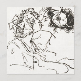 Aanpasbare Vintage Zoenende Lesbische HBTQ-Bruilof