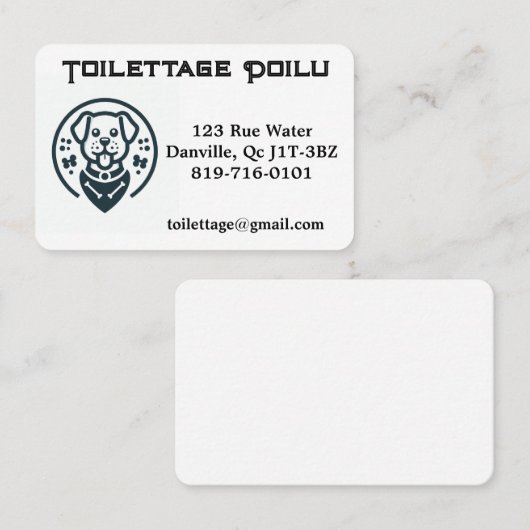 Aanpasbare visitekaartje (Voorkant / Achterkant)