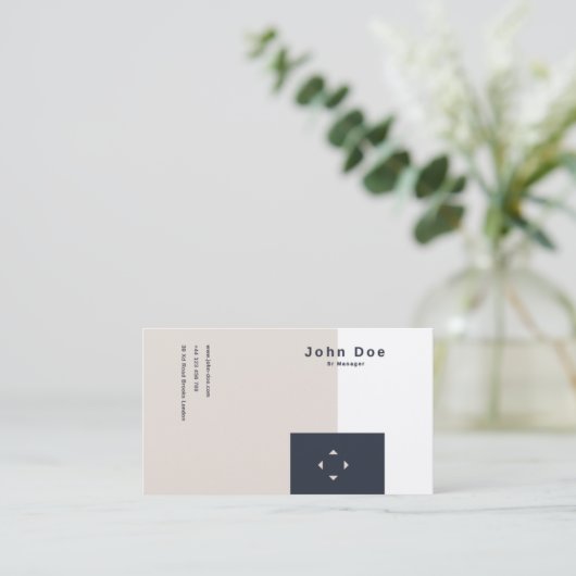 Aanpasbare visitekaartje (Staand voorkant)