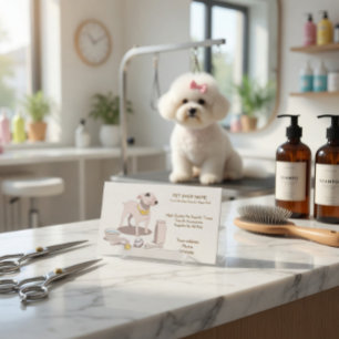Aanpasbare visitekaartje voor dierenwinkel