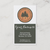 Aanpasbare visitekaartjes van bosbomen (Voorkant)