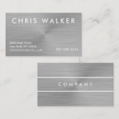 Aanpasbare visitekaartjes van titaangeborsteld met (Voorkant / Achterkant)