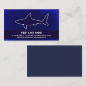 Aanpasbare visitekaartjes voor blauwe haaienkooi (Voorkant / Achterkant)