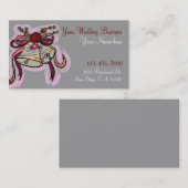 Aanpasbare visitekaartjes voor bruiloft Bells (Voorkant / Achterkant)