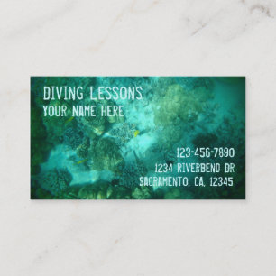 Aanpasbare visitekaartjes voor duikles