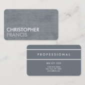Aanpasbare visitekaartjes voor geborsteld zilver (Voorkant / Achterkant)