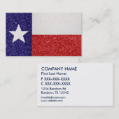 Aanpasbare visitekaartjes voor Glitter Texas vlagg (Voorkant / Achterkant)