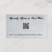 Aanpasbare Visitekaartjes voor Liquor Store (Achterkant)