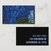 Aanpasbare visitekaartjes voor ski- en bordles (Voorkant / Achterkant)