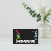 Aanpasbare visitekaartjes voor Snowboard Lesson (Staand voorkant)