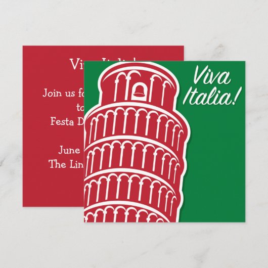 Aanpasbare Viva Italia Patriotisch Italië Kaart (Voorkant / Achterkant)