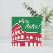 Aanpasbare Viva Italia Patriotisch Italië Kaart (Staand voorkant)