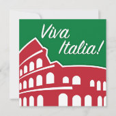 Aanpasbare Viva Italia Patriotisch Italië Kaart (Voorkant)