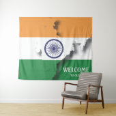 Aanpasbare vlag van India Wandkleed (In Situ (horizontaal))