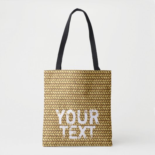Aanpasbare "Vlechtriet" Effect Tote Tas (Voorkant)