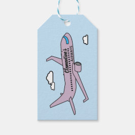 Aanpasbare vliegtuig cadeaulabel
