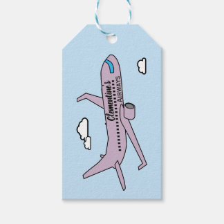 Aanpasbare vliegtuig cadeaulabel