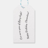 Aanpasbare vliegtuig cadeaulabel (Achterkant)