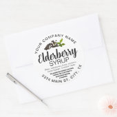 Aanpasbare vlierbessensiroop Ronde sticker ZEB005r (Envelop)