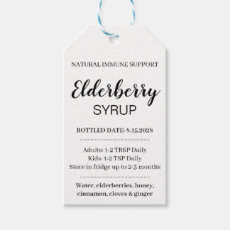 Aanpasbare Vlierbessiroop Label ZEB_03b Cadeaulabel