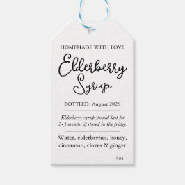 Aanpasbare Vlierbessiroop Label ZEB_05b Cadeaulabel