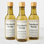 Aanpasbare Vlierbessiroop Label ZEB_06b Wijn Etiket (Flessen)