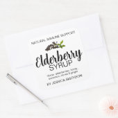 Aanpasbare Vlierbessiroop Vierkant Label EB001sq (Envelop)