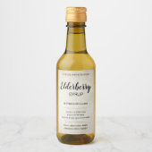 Aanpasbare Vlierbesstroop Label ZEB_03a Wijn Etiket (Voorkant)