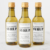 Aanpasbare Vlierbesstroop Label ZEB_04b Wijn Etiket (Flessen)