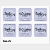 Aanpasbare Vlierbesstroop Vierkante Label EB002sq (Vel)