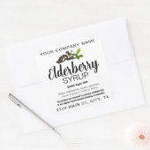 Aanpasbare Vlierbesstroop Vierkante Label EB006sq (Envelop)