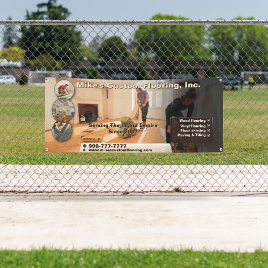 Aanpasbare Vloerinstallatie Contractor Promo Spandoek (Insitu)