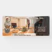 Aanpasbare Vloerinstallatie Contractor Promo Spandoek (Horizontaal)