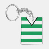Aanpasbare Voetbalshirt Sleutelhanger, Groene Stre Sleutelhanger (Voorkant Links)