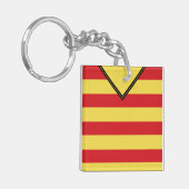 Aanpasbare voetbalshirt-sleutelhanger, rode strepe sleutelhanger (Voorkant Links)