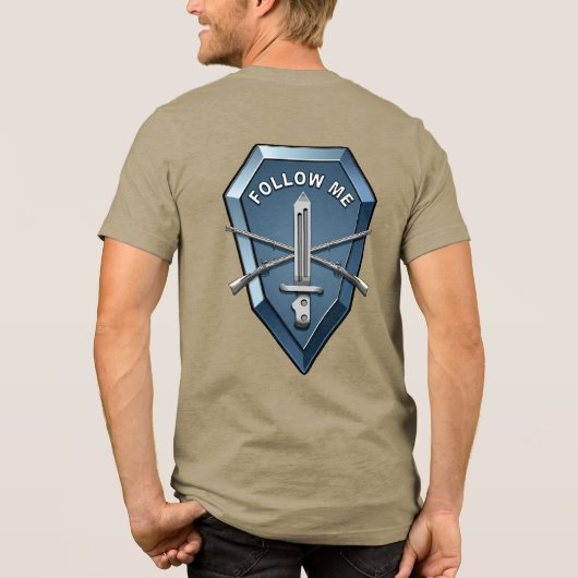 Aanpasbare Volg Mij Tri-Blend Shirt (Achterkant)