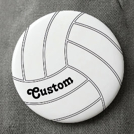 Aanpasbare Volleybal Ronde Knop Pin Button 5,7 Cm
