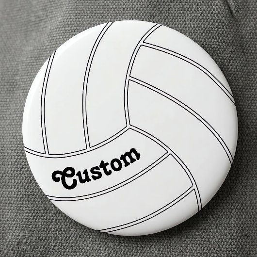 Aanpasbare Volleybal Ronde Knop Pin Button 5,7 Cm