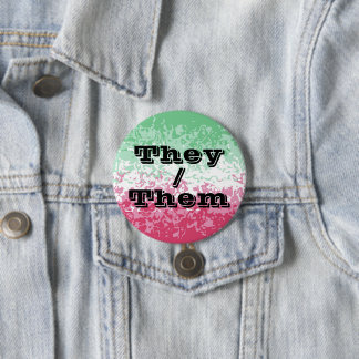 Aanpasbare voornaamwoord Abrosexuele trots Ronde Button 7,6 Cm