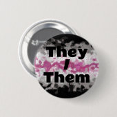 Aanpasbare Voornaamwoord Boho Librafeminine Pride Ronde Button 5,7 Cm (Voorkant /achterkant)