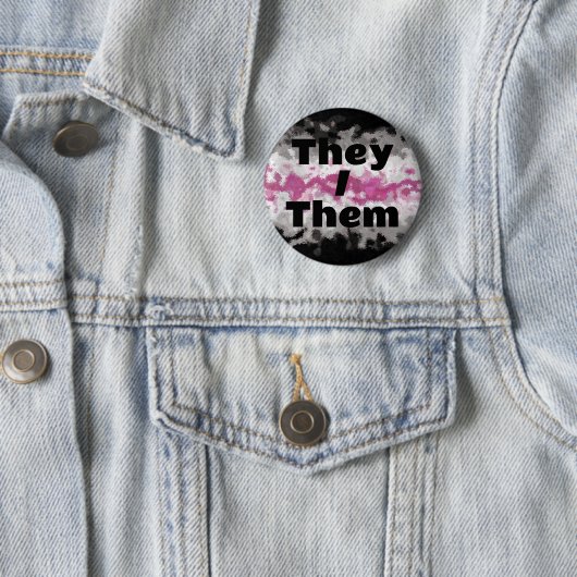 Aanpasbare Voornaamwoord Boho Librafeminine Pride Ronde Button 5,7 Cm (In situ)